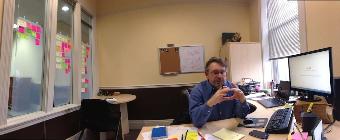 Will Treinen in his office Will Treinen in his office